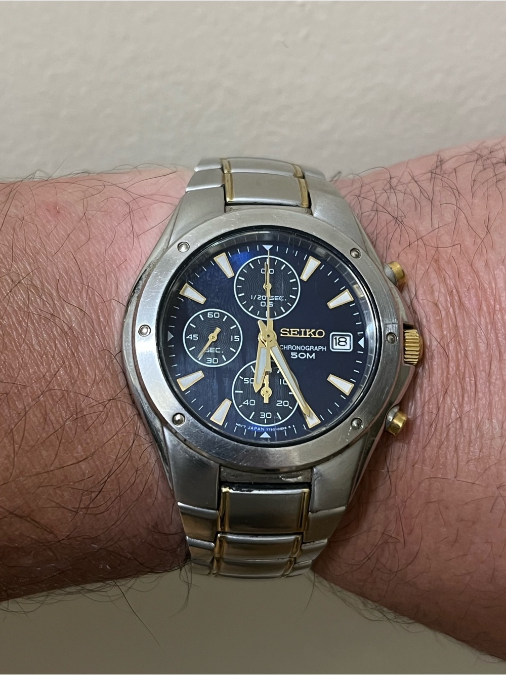 Seiko Chronograph Watch Men
7T92-0FXO Blue Dial 36mm
New Battery
